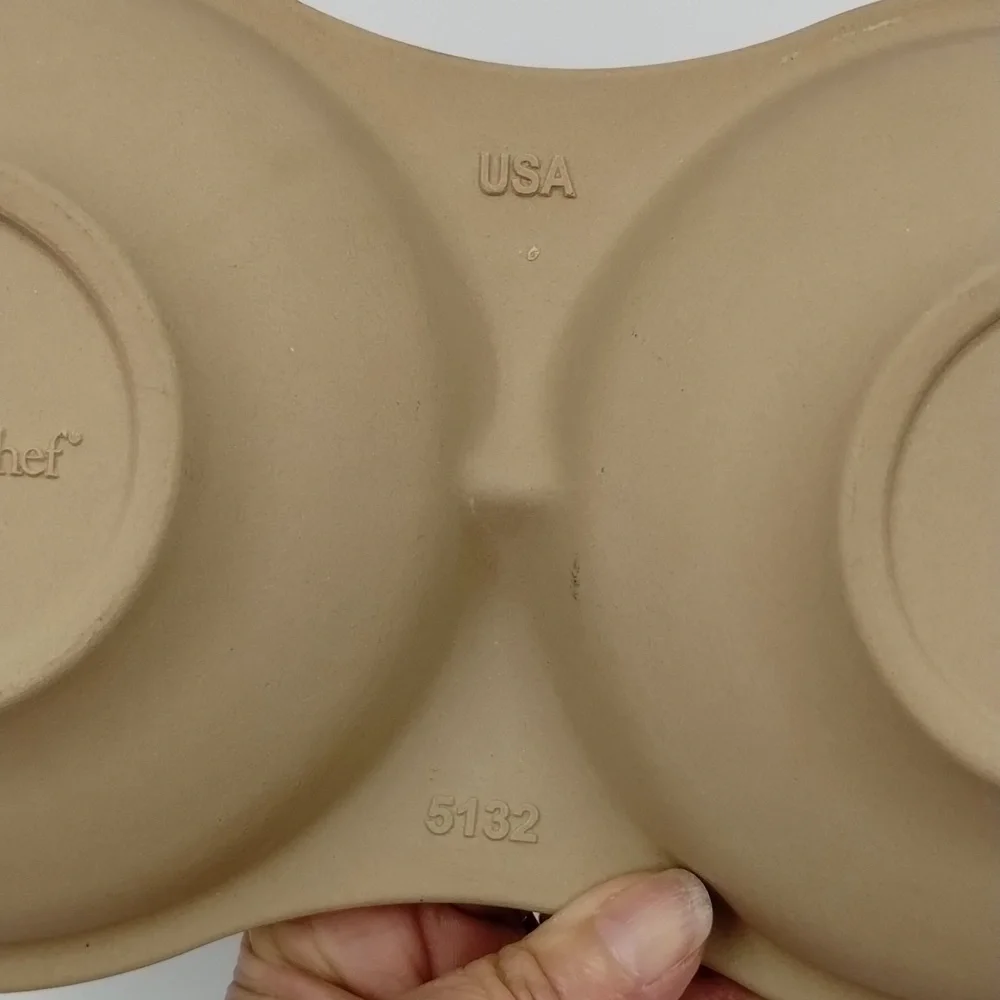 Pampered Chef Double Egg Microwave Cooker Stoneware